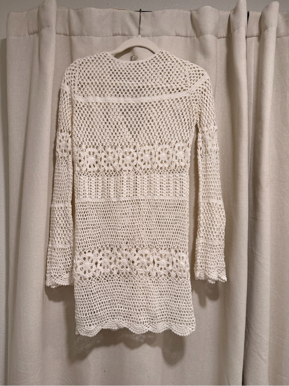 Forever 21 Crochet Tie-Front Swim Cover-Up in Cream - Picture 3 of 3